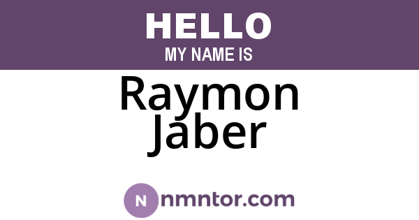 Raymon Jaber
