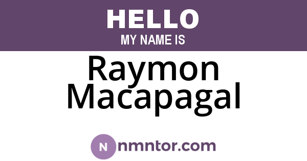 Raymon Macapagal