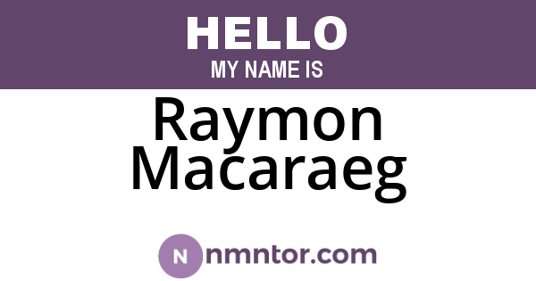 Raymon Macaraeg
