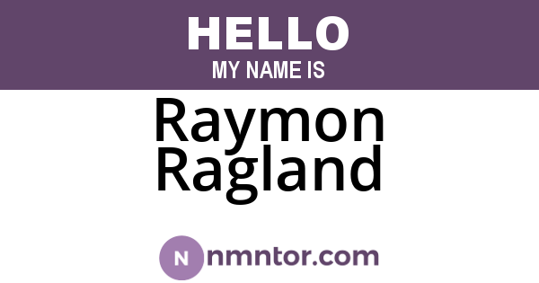 Raymon Ragland