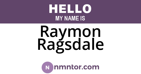 Raymon Ragsdale