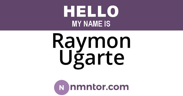 Raymon Ugarte