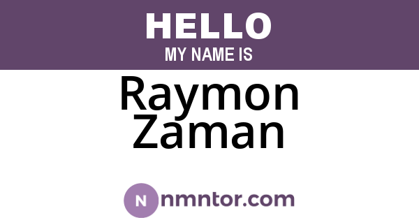Raymon Zaman