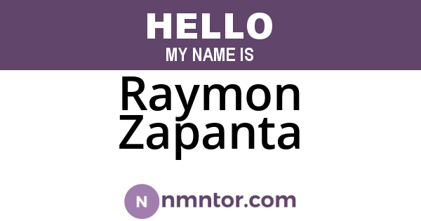 Raymon Zapanta