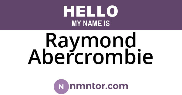 Raymond Abercrombie