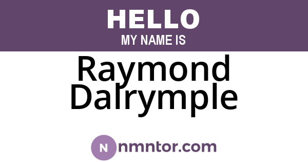 Raymond Dalrymple