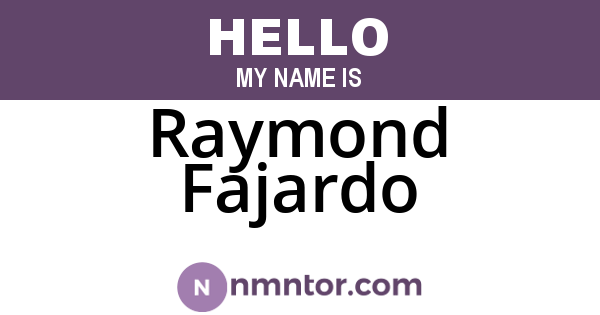 Raymond Fajardo