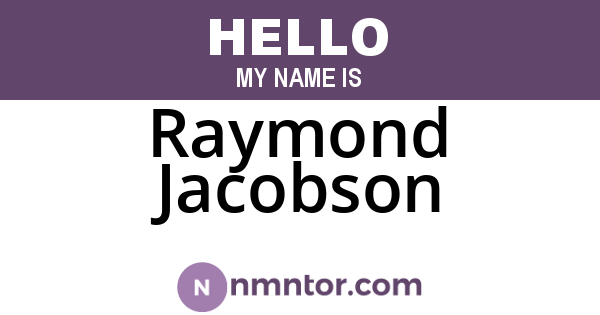 Raymond Jacobson