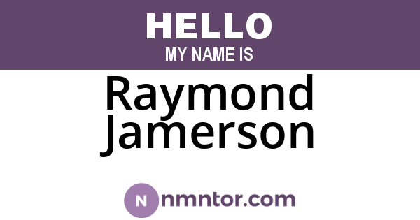 Raymond Jamerson