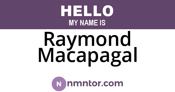 Raymond Macapagal