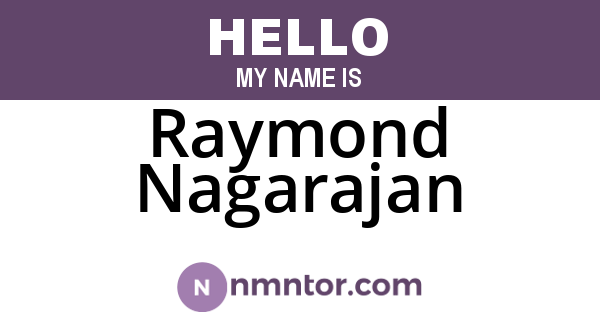 Raymond Nagarajan