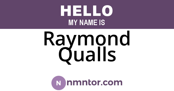Raymond Qualls