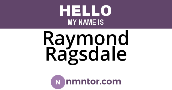 Raymond Ragsdale