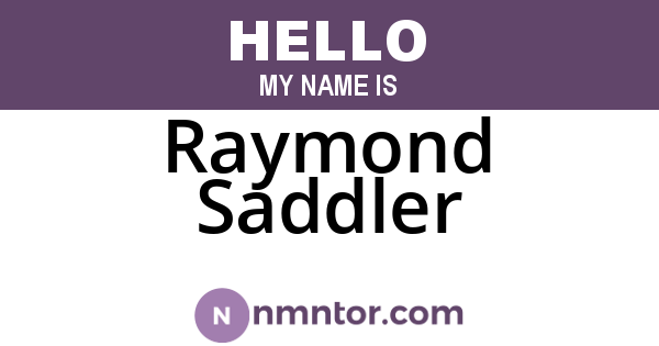 Raymond Saddler