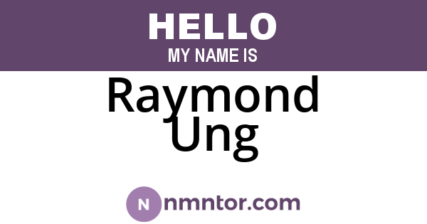 Raymond Ung