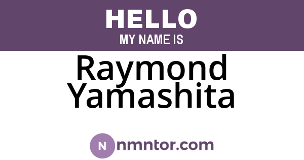 Raymond Yamashita