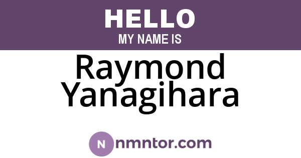 Raymond Yanagihara