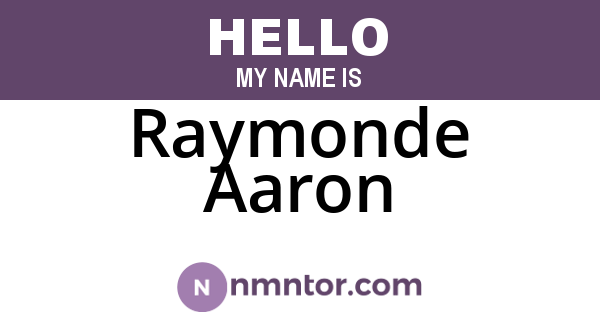 Raymonde Aaron