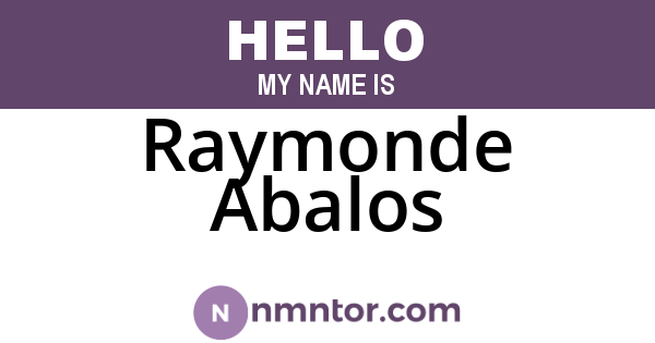Raymonde Abalos