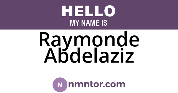 Raymonde Abdelaziz