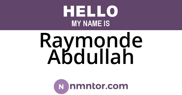 Raymonde Abdullah