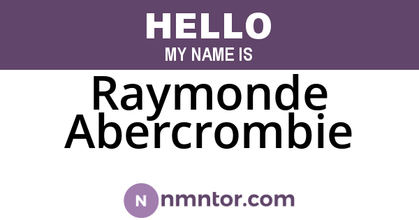 Raymonde Abercrombie