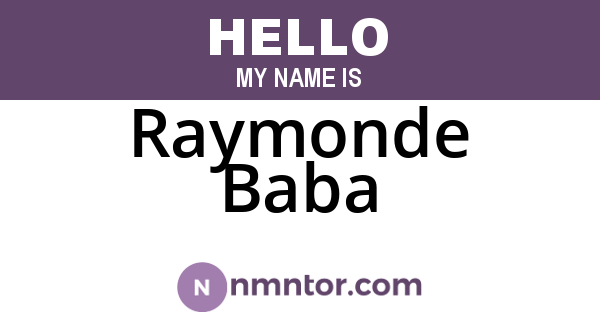 Raymonde Baba