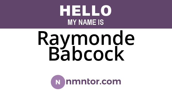 Raymonde Babcock