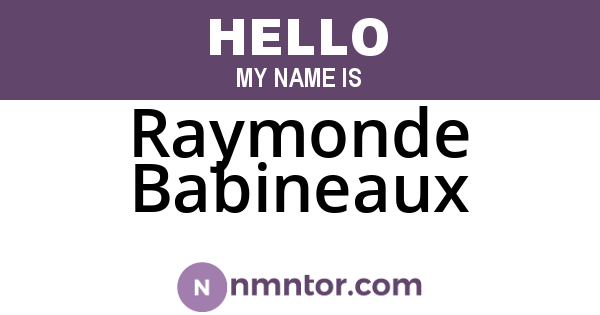 Raymonde Babineaux