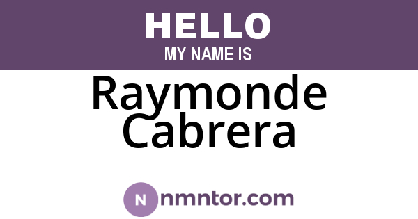 Raymonde Cabrera