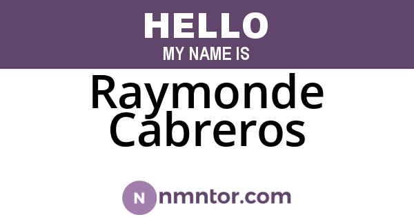 Raymonde Cabreros