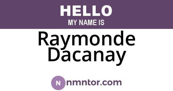 Raymonde Dacanay