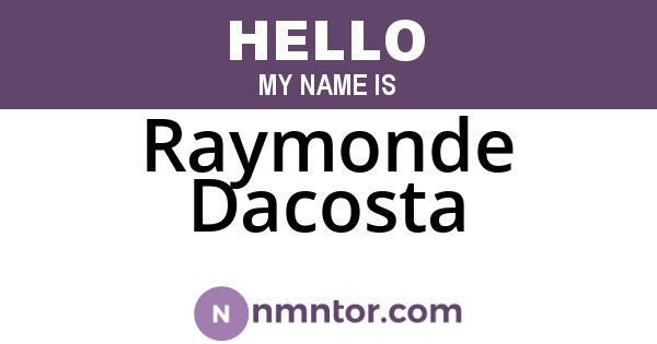 Raymonde Dacosta