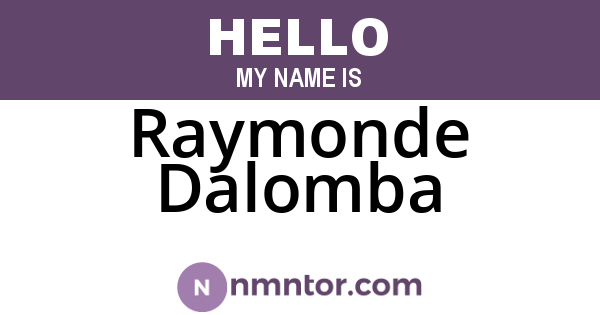 Raymonde Dalomba