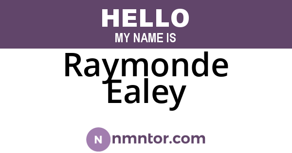 Raymonde Ealey