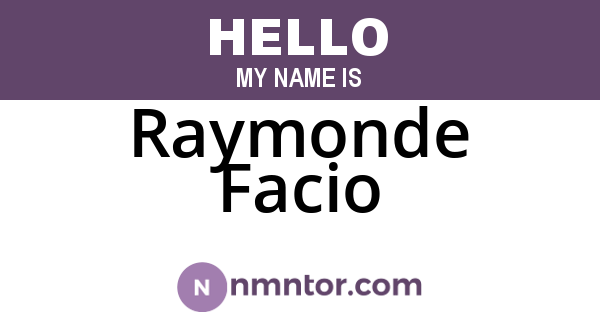 Raymonde Facio