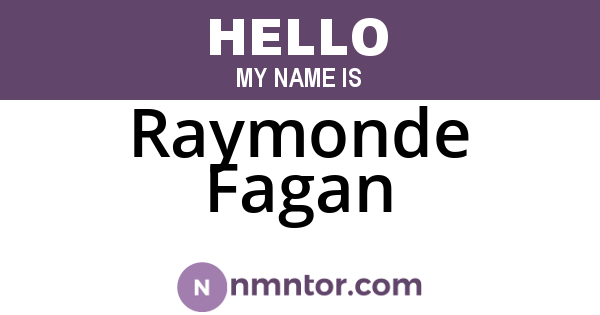 Raymonde Fagan