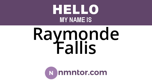Raymonde Fallis