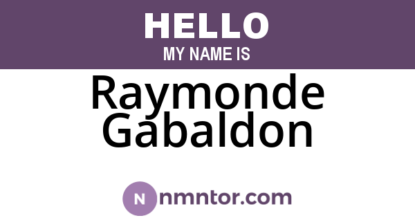 Raymonde Gabaldon