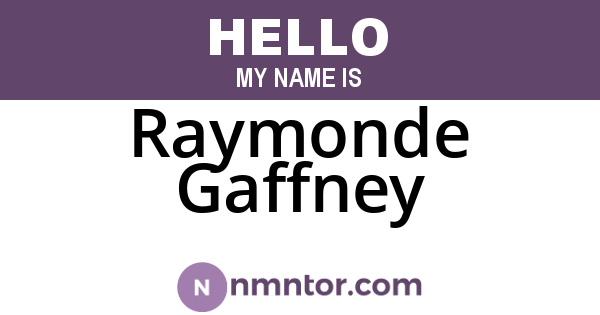Raymonde Gaffney