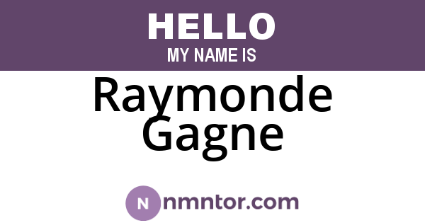 Raymonde Gagne