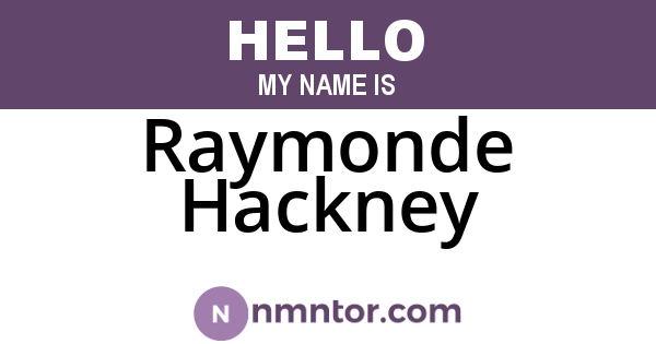 Raymonde Hackney