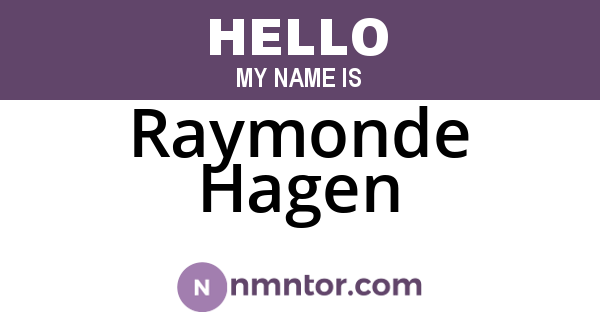 Raymonde Hagen