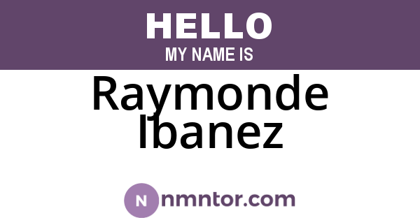 Raymonde Ibanez