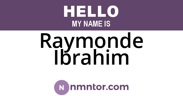 Raymonde Ibrahim