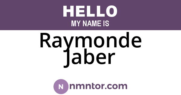 Raymonde Jaber