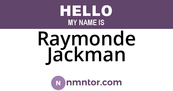Raymonde Jackman