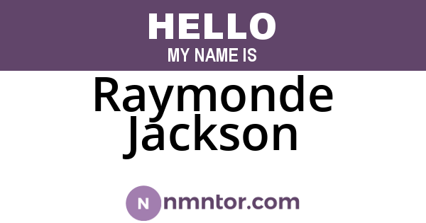 Raymonde Jackson