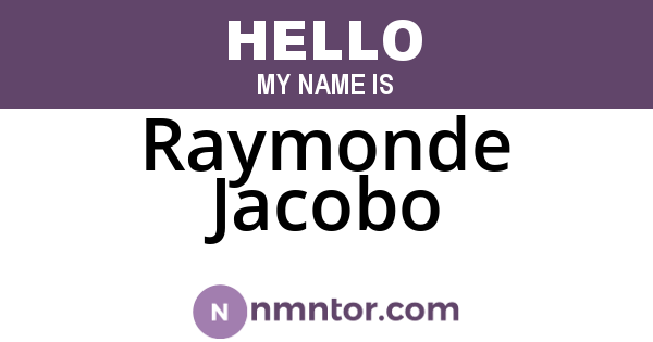 Raymonde Jacobo
