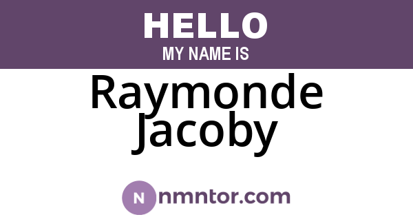 Raymonde Jacoby